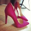 Fuchsia Love - Pantofi piele naturala