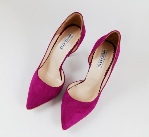 Fuchsia Love - Pantofi piele naturala