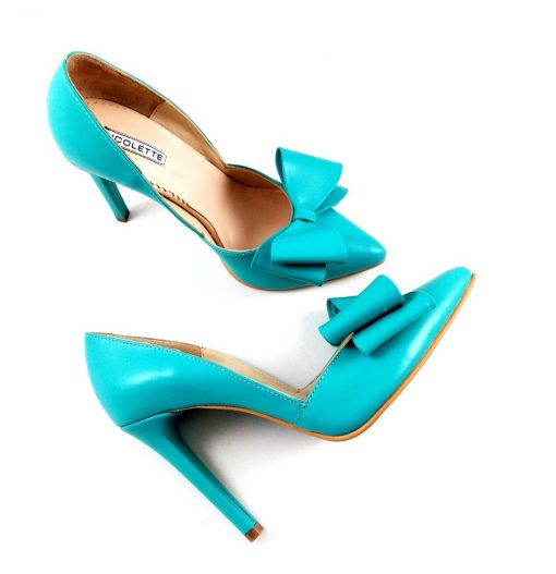 Distinct - Turquoise- Pantofi piele naturala