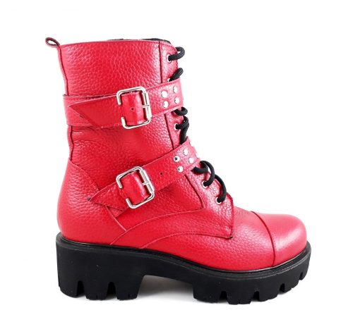 Red Boots - Ghete piele naturala