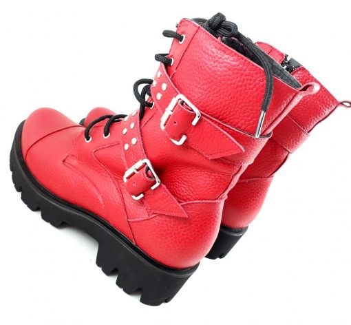 Red Boots - Ghete piele naturala