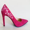 Pantofi pictati manual - fuchsia love