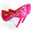 Pantofi pictati manual - fuchsia love