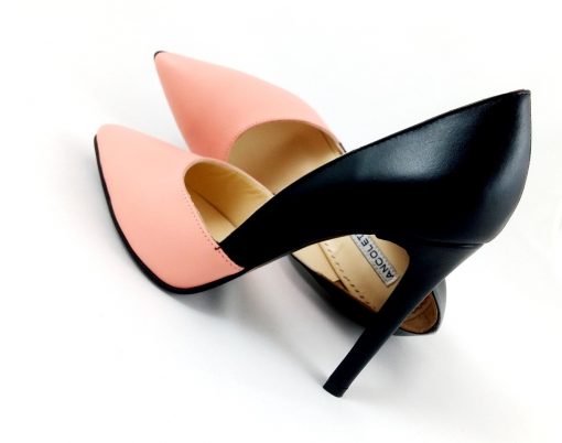 Rise - Black & Quartz - Pantofi stiletto piele naturala