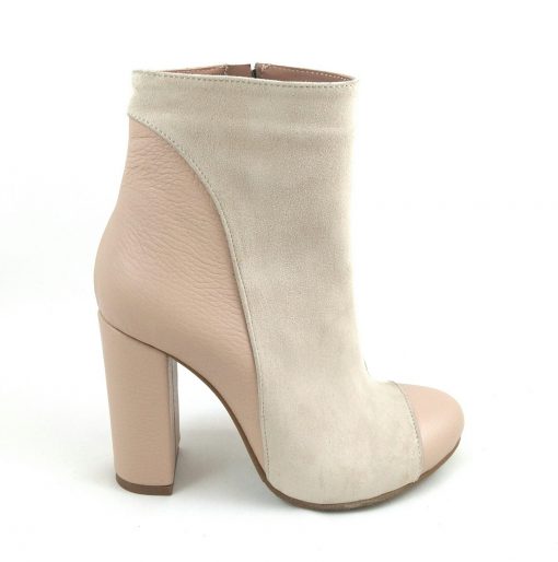 Wish - Cream - Botine piele naturala