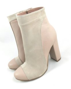 Wish - Cream - Botine piele naturala