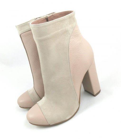 Wish - Cream - Botine piele naturala