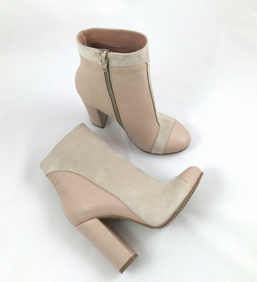 Wish - Cream - Botine piele naturala