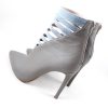 Muse - Botine stiletto piele naturala - Ice Grey