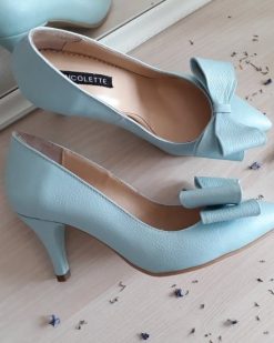 Kittens - Mint - Pantofi toc mic - piele naturala