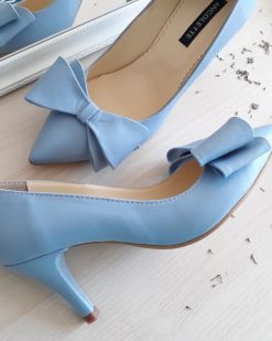 Kittens - Blue - Pantofi toc mic - piele naturala