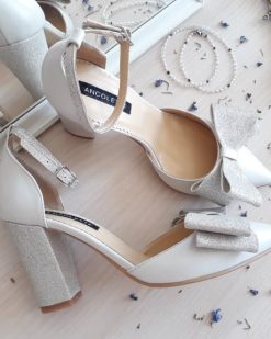 Chloe - ivory - Pantofi mireasa, piele naturala