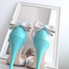 Marilyn - turquoise & glitter - sandale mireasa - piele naturala