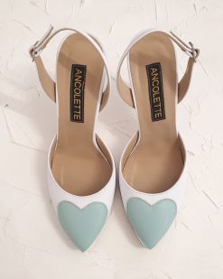 pantofi mireasa cu spate decupat si inima