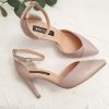 pantofi nude rose piele naturala