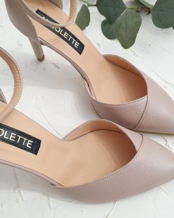 pantofi nude rose piele naturala