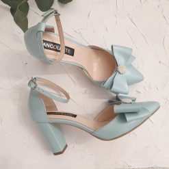 pantofi mireasa bleu mint