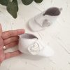 pantofi bebe botez alb argintii piele naturala