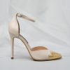 exquisite gold pantofi mireasa cu foita aurie