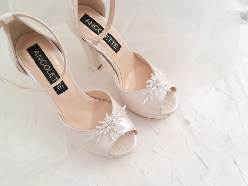 sandale mireasa cu accesorii
