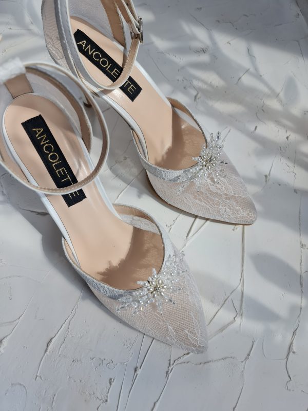 Pantofi mireasa cu dantela - claire