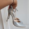 pantofi glitter argintiu