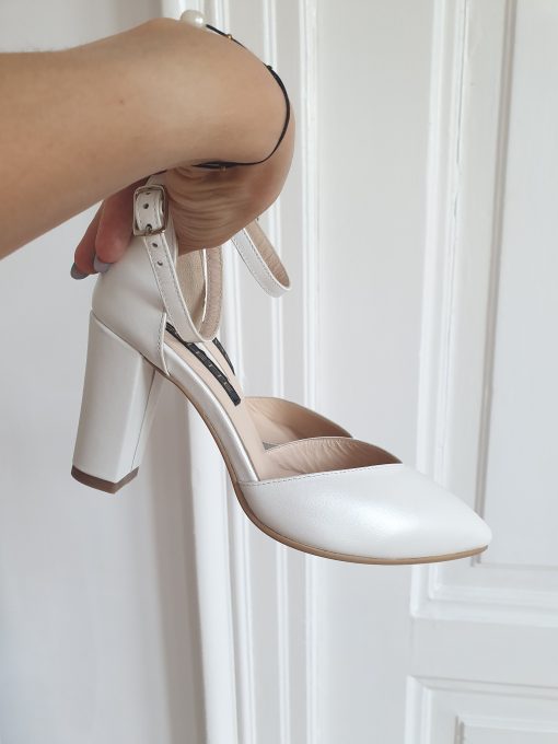 pantofi mireasa albi