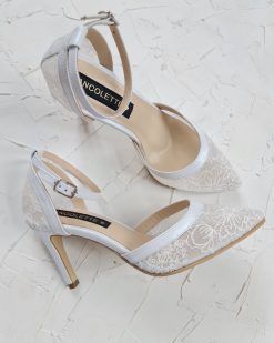 pantofi mireasa cu dantela