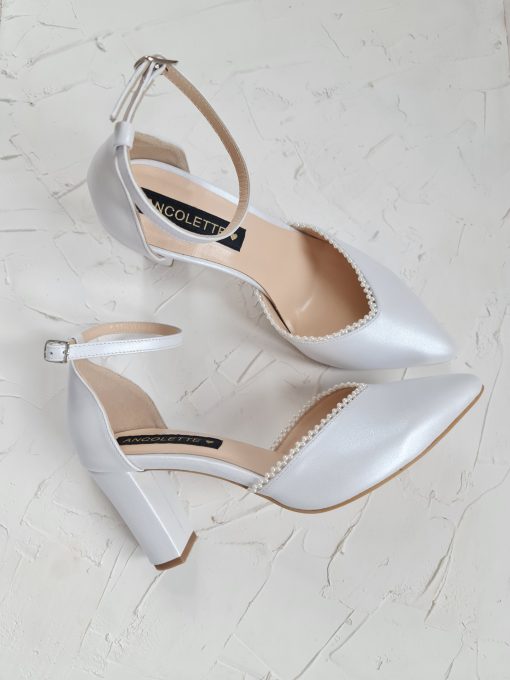 pantofi mireasa cu perle