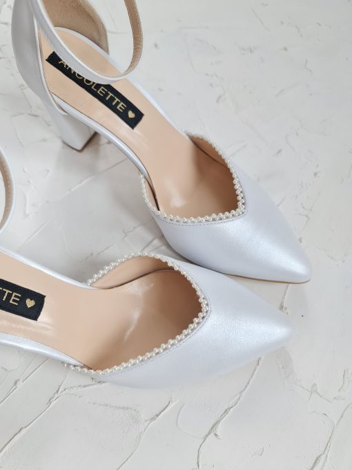 pantofi mireasa cu perle