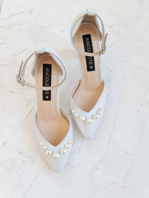 pantofi mireasa cu perle