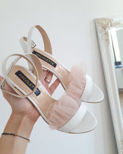 sandale mireasa cu tulle