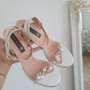 sandale mireasa cu perle