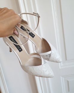 pantofi mireasa cu dantela