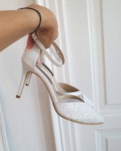pantofi mireasa cu dantela