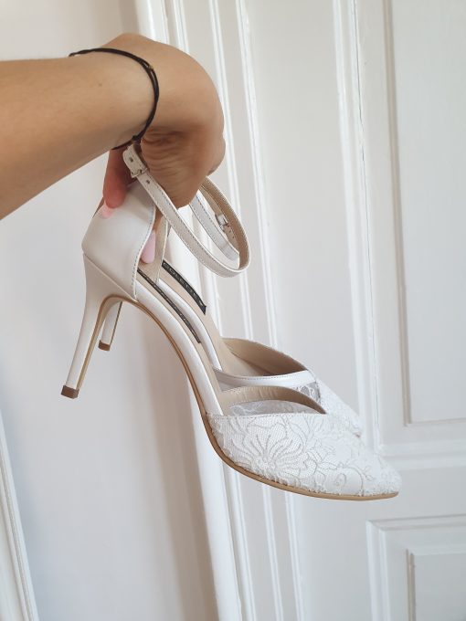 pantofi mireasa cu dantela