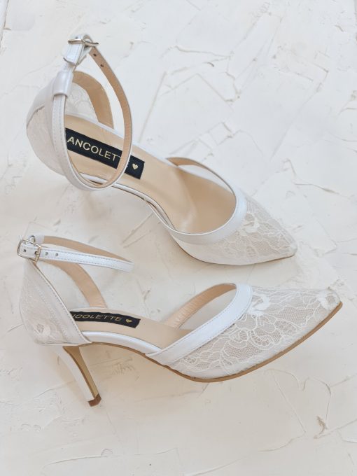 pantofi mireasa cu dantela