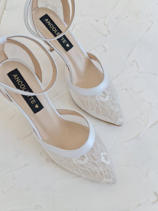 pantofi mireasa cu dantela
