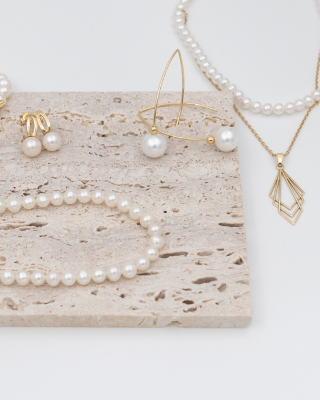 bijuterii mireasa cercei perle colier perle kamary ancolette